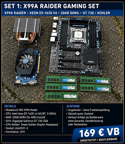 Msi x99a raider bundle - x99a,
